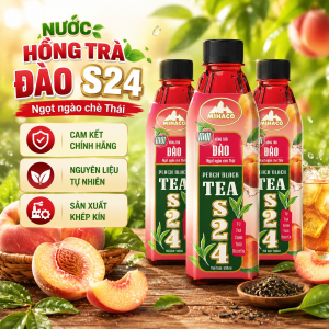 Hồng trà đào S24 Mihaco chai 500ml