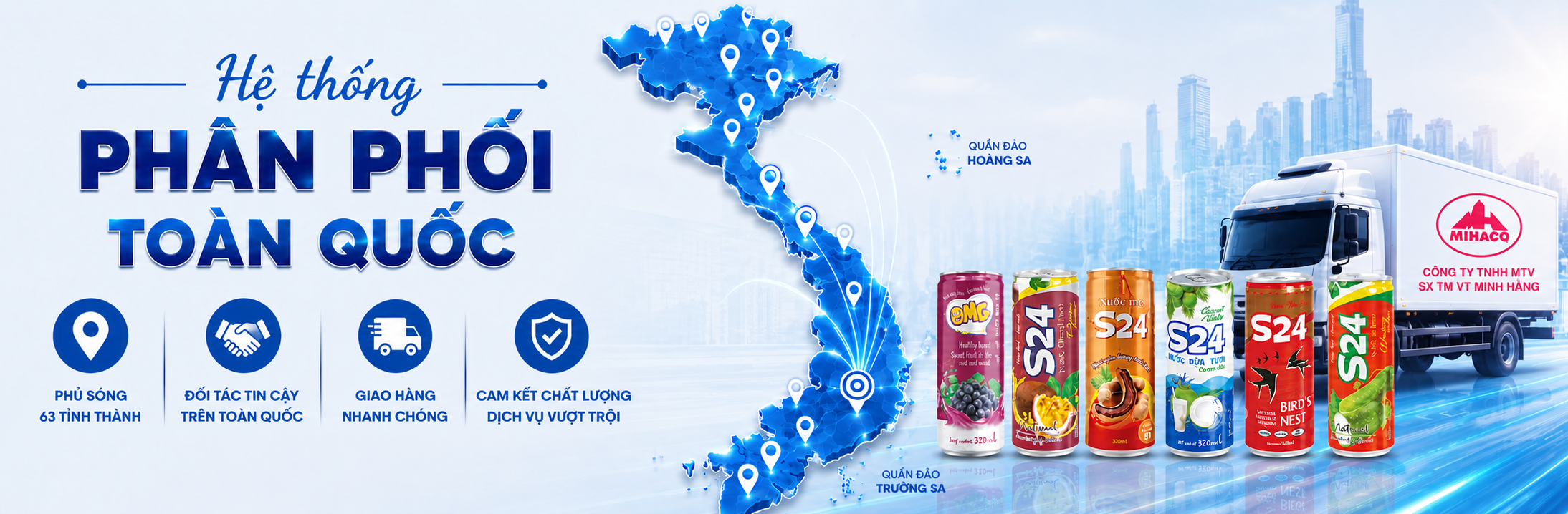 Hệ thống phân phối toàn quốc công ty Mihaco