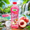 Nước ép đào nhân thạch dừa S24 Mihaco chai 460ml