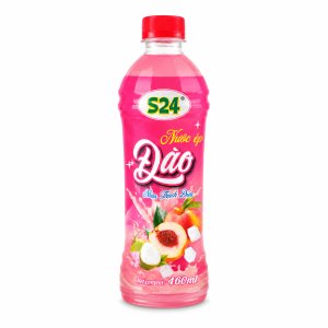 Nước ép đào nhân thạch dừa S24 Mihaco chai 460ml