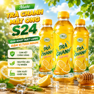 Nước trà chanh mật ong S24 Mihaco chai 460ml
